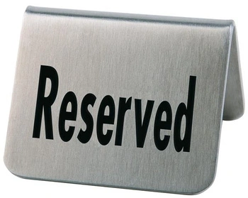 Stolová tabuľka „Reserved“, sada 2 kusov, 5.5x5x3.5 cm | APS 13