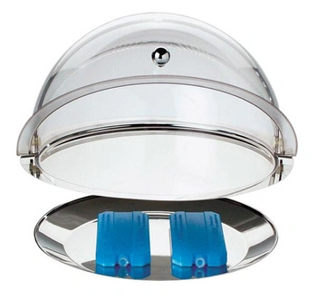 Okrúhly podnos s chladiacou vložkou a pokrievkou, 35x15 cm | APS 9094