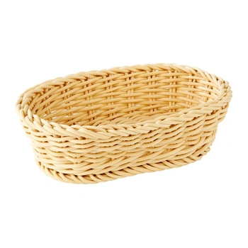 Košík z polypropylénu PROFI LINE, oválny, svetlý béžový 19x12x6 cm | APS 50624