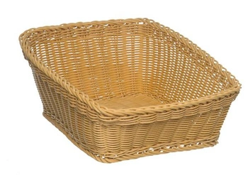 Košík na pečivo z polypropylénu, okrúhly, čierny, 20x20x8 cm | APS-50607