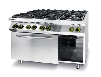 Kitchen Line Plynový sporák so 6 horákmi a elektrickou rúrou HENDI 225899