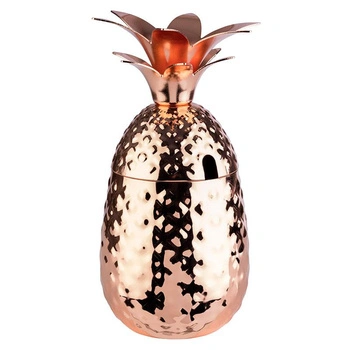Pohár PINEAPPLE, nehrdzavejúca oceľ, medená farba, 9x19 cm, 500 ml | APS 93334