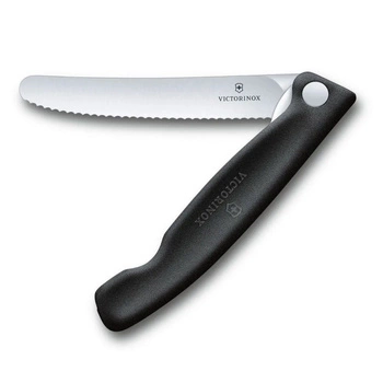 Švajčiarsky skladací nôž Classic na ovocie a zeleninu čierny dĺžka čepele 11 cm | VICTORINOX 6.7833.FB