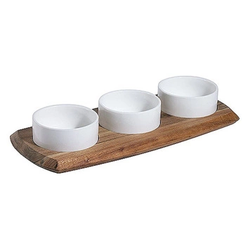 Drevená súprava na dipy, 34x14.5x1.5 cm | CONTACTO 3874/340