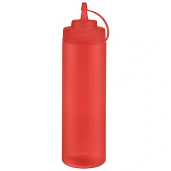 Dávkovač na studené omáčky so zátkou, červený / priehľadný, sada 6 kusov, 760 ml | APS 93258
