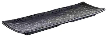 Podnos GLAMOUR, z melamínu, čierno-sivý, 37x11x2.5 cm | APS 84378