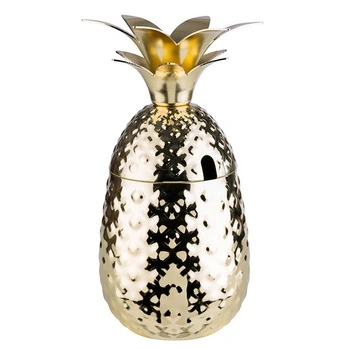 Pohár PINEAPPLE, nehrdzavejúca oceľ, zlatá farba, 9x19 cm, 500 ml | APS 93335