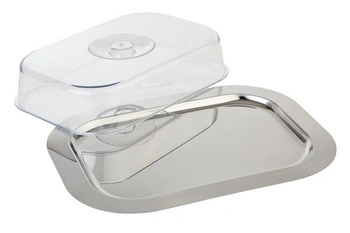 Podnos FINESSE z nehrdzavejúcej ocele s polystyrénovým krytom, 42x31x8,5 cm | APS 13122