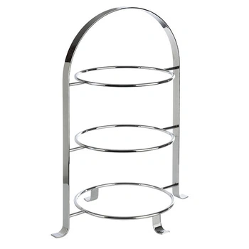 Stojan na servírovanie na 3 taniere, nehrdzavejúca oceľ, 33x24x43 cm | APS 33217