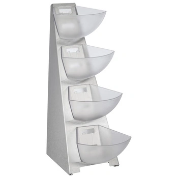 Bufetový stojan, štvorspodinový MULTITRACK, oceľový, 33x19,5x53 cm | APS 11446