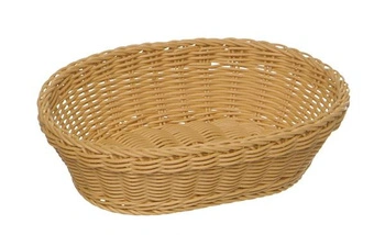 Košík na pečivo z polypropylénu, svetlý béžový, 32x23x7 cm | APS 50815