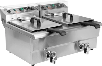 Elektrická fritéza 2-komorová s vypúšťacími kohútikmi 2x12 l | YATO YG-04634
