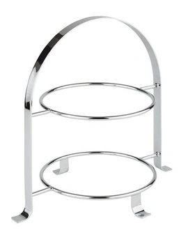 Stojan na servírovanie na 2 taniere, nehrdzavejúca oceľ, 33x23.5x30 cm | APS 33214