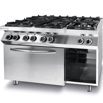 Kitchen Line Plynový sporák so 6 horákmi a elektrickou rúrou HENDI 225899