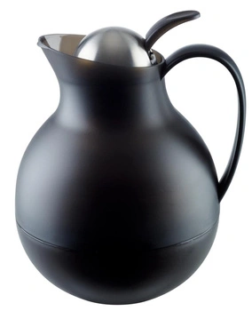 Termos z polypropylénu so sklenenou vložkou ECONOMY, čierny, 1 l | APS 10914