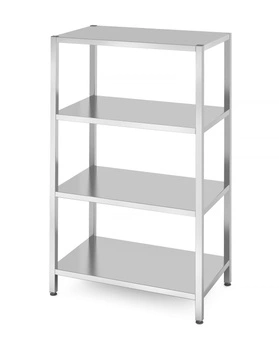 Nerezový skrutkovaný regál so 4 policami 100x60 cm | HENDI 812556