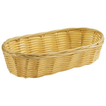Košík na chlieb alebo ovocie, BASIC, oválny, svetlobéžový, 21x10x6 cm | APS 30282