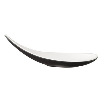 Lyžica BOAT z melamínu čierno-biela | APS 84128
