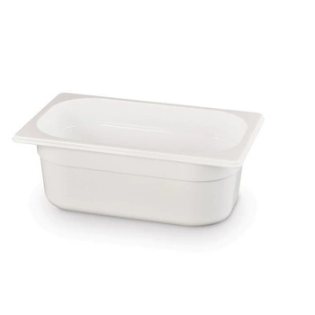 GN 1/4 hrniec 10 cm hlboký z bieleho polykarbonátu | HENDI 862674