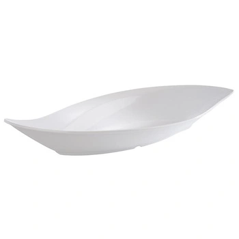 Miska LEAF z melamínu, biela, 42x19.5x6.5 cm, 1 l | APS 84200