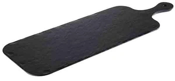 Tácka SLATE-ROCK s rukoväťou, melamín, čierna, 61x20x1.5 cm | APS 84259