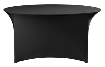 Okrúhly obrus, čierny, priemer 150 cm, výška 76 cm | HENDI 814529