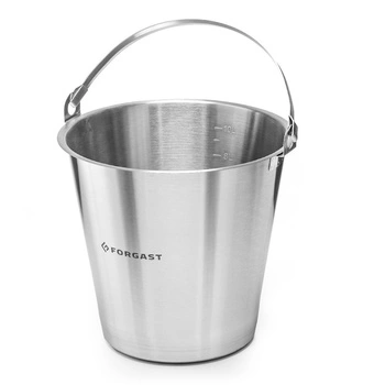 Vedro z nehrdzavejúcej ocele bez prstenca 10 l | FORGAST FG06010