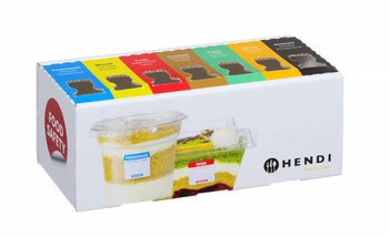 Súprava etikiet na bezpečnosť potravín s dávkovačom | HENDI 850305