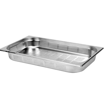 Nádoba GN 1/1 hl. 6,5 cm z nehrdzavejúcej ocele perforovaná | YATO YG-00342