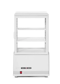 Chladiaca vitrína 58 l, biela, LED, automatické odmrazovanie, 45.2x40.6x81.6 cm | HENDI 233610