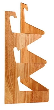 Bufetový stojan na koše na pečivo, drevený, svetlohnedý, 40x40x58,5 cm | APS 33232