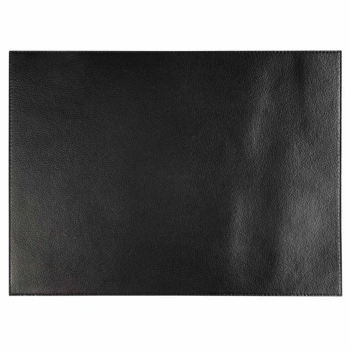 Podložka na stôl VELLURA, sada 6 kusov, ekokoža, čierna farba, 45x32,5x0,1 cm | APS 60046
