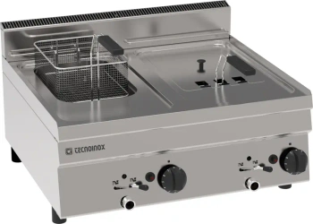 Plynová fritéza s výmenníkom tepla, 2-komorová 2x8 l | TECNOINOX 113028