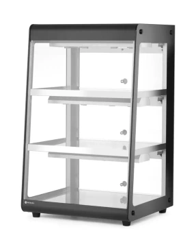 Vyhrievaná vitrína, čierna, 220-240V/500 W, 47.2x44.7x(V)77.5 cm | HENDI 273760