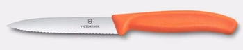 Nôž na zeleninu a ovocie Swiss Classic, zúbkovaná čepeľ 10 cm, oranžový | VICTORINOX 6.7739.C1