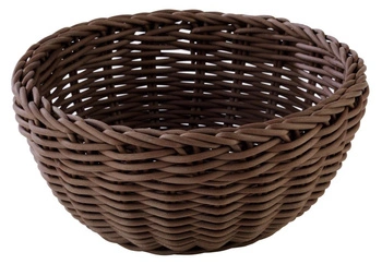 Košík na pečivo z polypropylénu PROFI LINE, okrúhly, hnedý, 29x29x7 cm | APS 50612