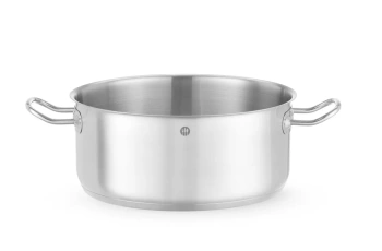 Nízky hrniec z nehrdzavejúcej ocele Kitchen Line, objem 7,3 l, priemer 28 cm, výška 12 cm | HENDI 837672