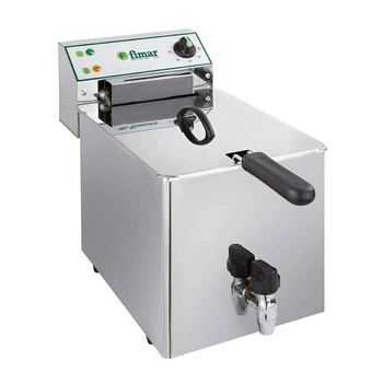 Elektrická fritéza s kohútikom 10 l, studená zóna, 6 kW, 400 V | FIMAR FR10RN040T