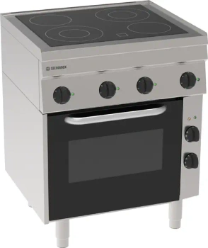 Kuchyňa s elektrickou 4-zónovou keramickou varnou doskou, elektrickou rúrou, 8+2,5 kW, 400 V | TECNOINOX 116014