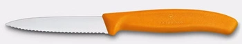 Nôž na zeleninu a ovocie Swiss Classic, zúbkovaná čepeľ, 8 cm, oranžový | VICTORINOX 6.7636.L119