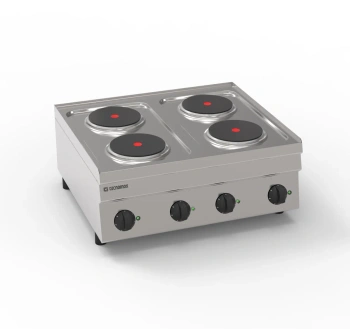 Elektrická gastronomická kuchyňa 4-platňová stolná, 8 kW, 400 V | TECNOINOX 116004