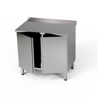 Pracovný stôl z nehrdzavejúcej ocele so skrinkou 140x60x85 cm | FORGAST