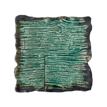 Plochý obdĺžnikový tanier Moku smaragd 30 x 30 cm | KERA CERAMIKA 16.5.SMARAGD