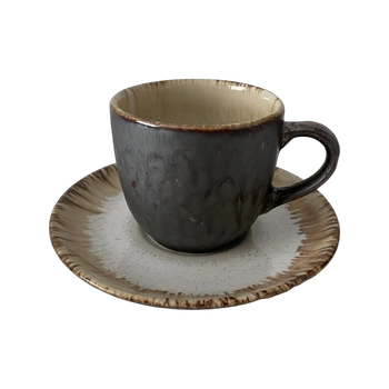 Šálka 200 ml s tanierikom 15 cm Still Cristall dolomit | KERA CERAMIKA 2.3.1.DOLOMIT