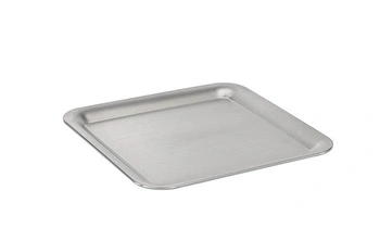 Tác KAFFEEHAUS oválny s pravým uhlom, s vyhnutým okrajom, nehrdzavejúca oceľ, 23x23x1.5 cm | APS 30119