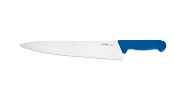 Kuchársky nôž s vlnitým ostrím - 31 cm, modrý | GIESSER MESSER 8455 w 31 b