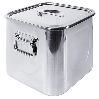 Nádoba na potraviny z nehrdzavejúcej ocele, 7,5 l, 20x20x20 cm | CONTACTO 310/020