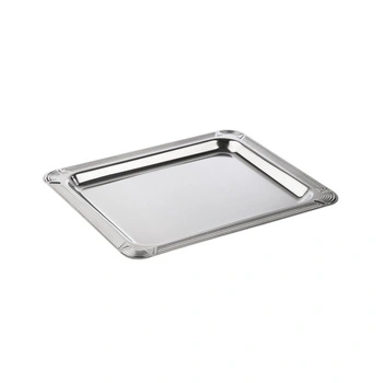 Podnos PROFI LINE, leštený, s ozdobným okrajom, z nehrdzavejúcej ocele, 32.5x26.5x1.2 cm | APS 12000