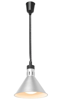 Lampa na ohrievanie jedál, strieborná farba, 27,5 cm, 0,25 kW | HENDI 273869