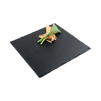 Doska na prezentáciu jedál z bridlice SLATE 25x25 cm | APS 994